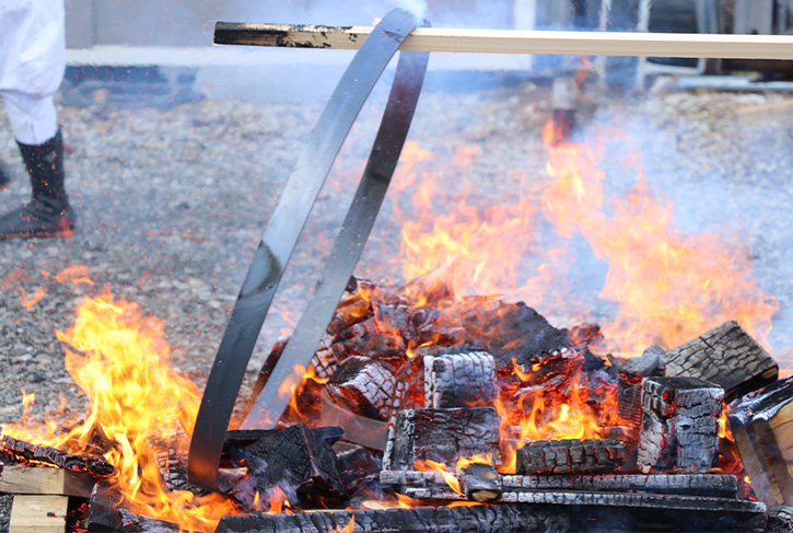 静岡県掛川市　横須賀東新町　車輪焼き嵌め